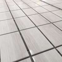 Promotion cheap natural grey wood grain White Petrifide wood vein marble tiles