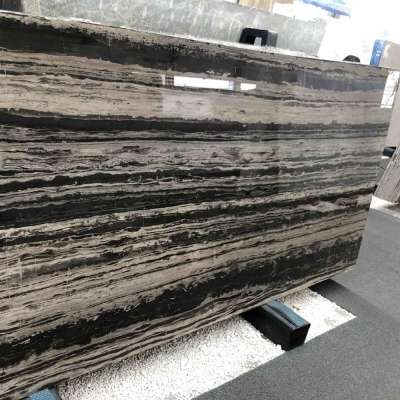 Picasso  grey wooden marble black marble slab