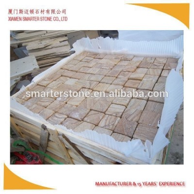 High quality sandstone paving stone,sandstone cube stone,sandstone mesh paver